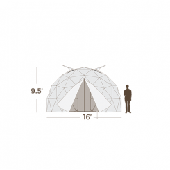 16’ Geodesic Greenhouse 202 Square Feet