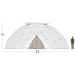 32’ Geodesic Greenhouse 775 Square Feet