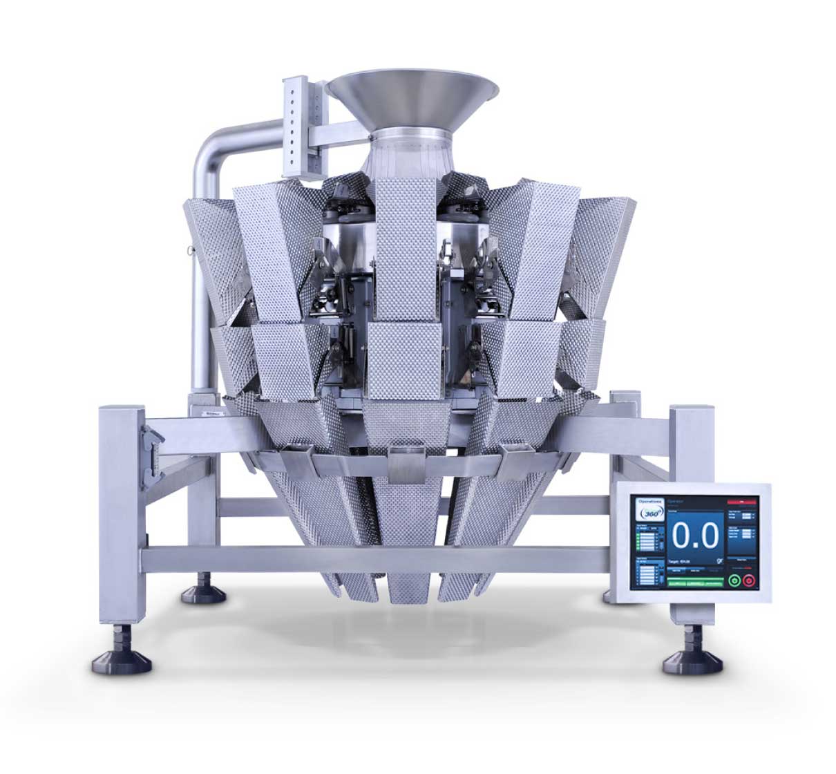 EZPACKAGE Weigher by Paxiom is Part of the Primo Combi weighing/packing system.