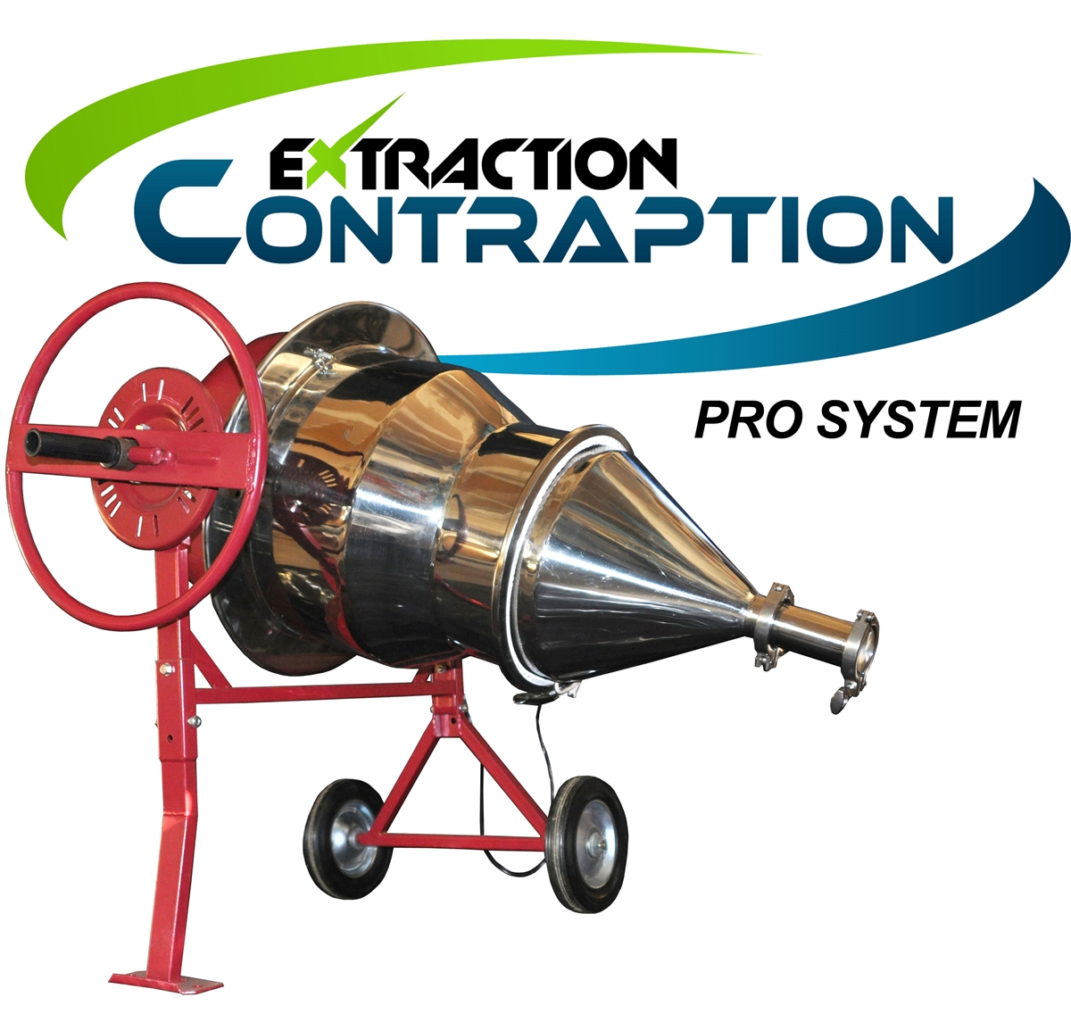 The Extraction Contraption Pro System is constructed of high quality stainless steel, and has an optional compactor so you can process and package your plant extraction quickly and easily.